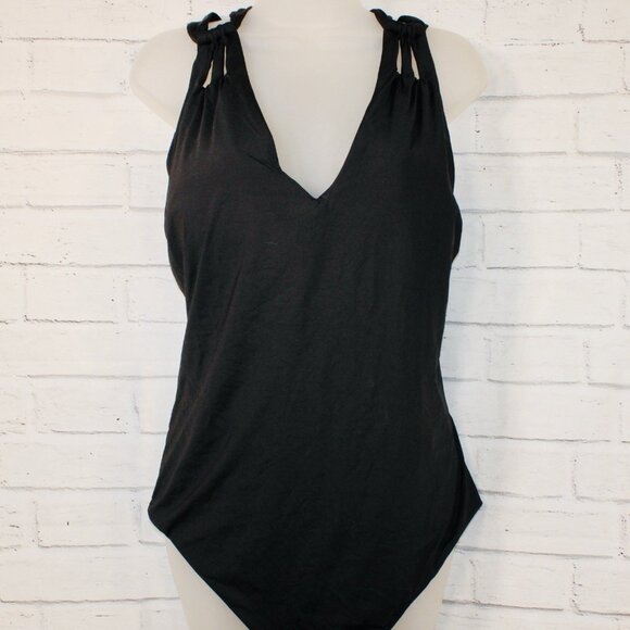 BECCA ETC Plus Size 3X Color Code Plunging Tear-Drop Tie One-Piece Swimsuit $148 - Picture 1 of 7